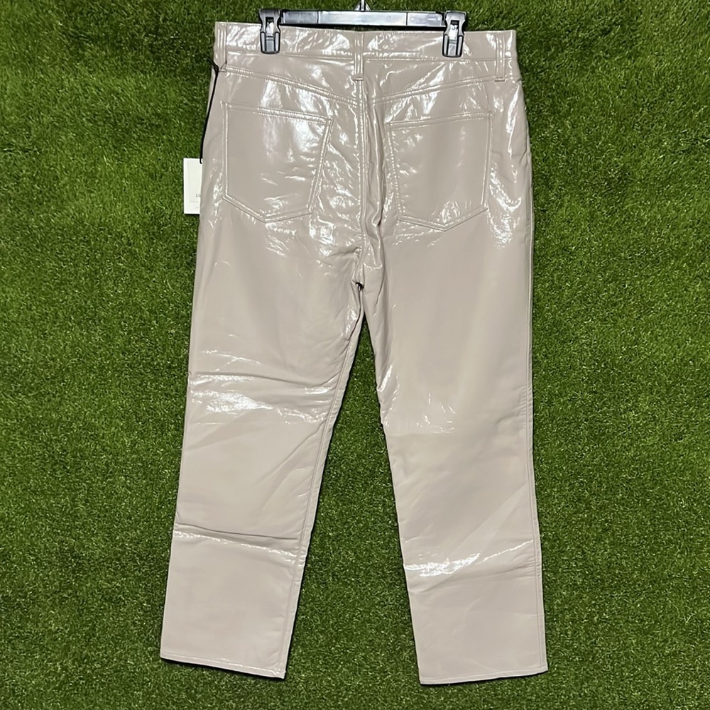 ⭐️ AGOLDE '90s Pinch Waist Patent Recycled Leather Blend Jeans - Picture 3 of 5